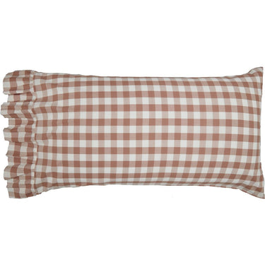 Annie Buffalo Portabella Check King Pillow Case Set of 2 21x36+4 VHC Brands - The Fox Decor